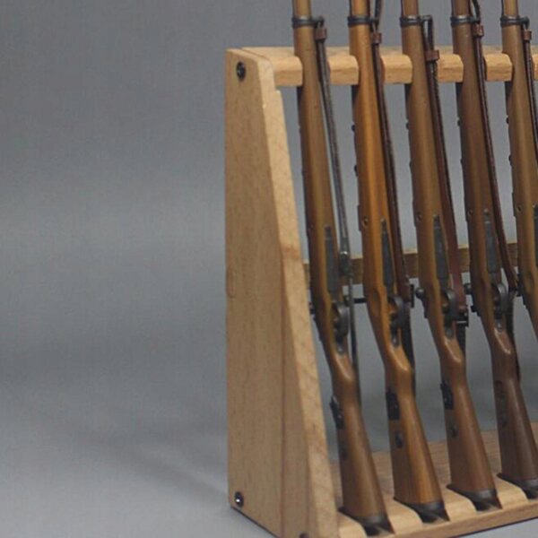 Einfach zu montierender 1/6 12 Zoll Waffenständer aus Holz für Actionfiguren