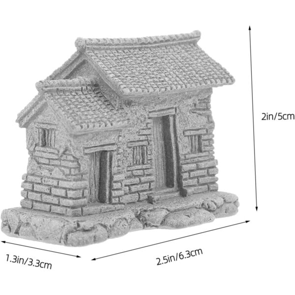 Casa Miniatura Cinese per Micro Paesaggio Decorazione Giardino 6,3x5x3,3 cm