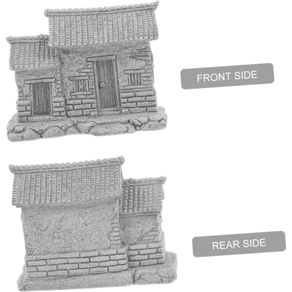 Casa Miniatura Cinese per Micro Paesaggio Decorazione Giardino 6,3x5x3,3 cm