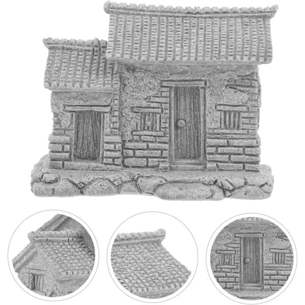 Casa Miniatura Cinese per Micro Paesaggio Decorazione Giardino 6,3x5x3,3 cm