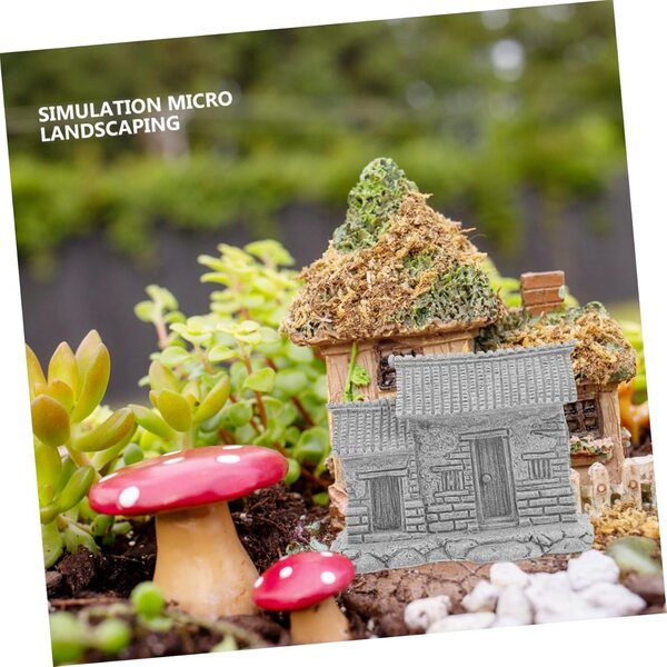 Casa Miniatura Cinese per Micro Paesaggio Decorazione Giardino 6,3x5x3,3 cm