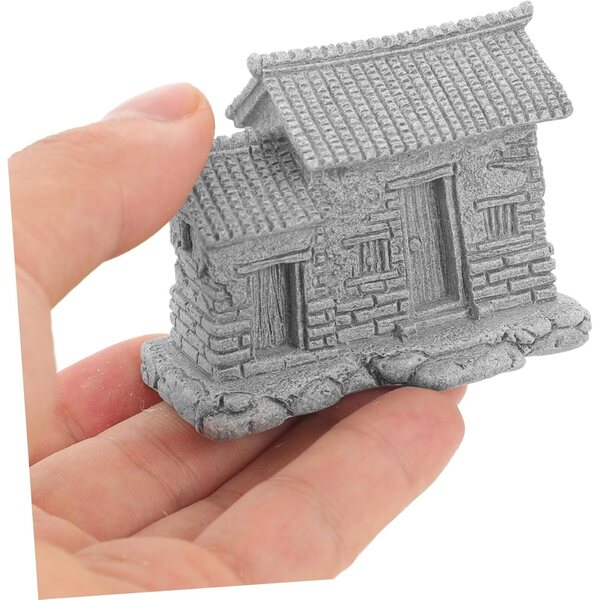 Casa Miniatura Cinese per Micro Paesaggio Decorazione Giardino 6,3x5x3,3 cm