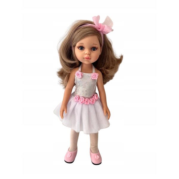 Vestiti bianchi da ballerina per bambola Paola Reina 32 cm - Fatti a mano, sicuri