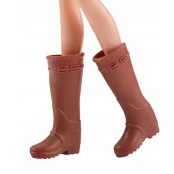 Braune Stiefel mit Plateau für Puppen 28-30 cm