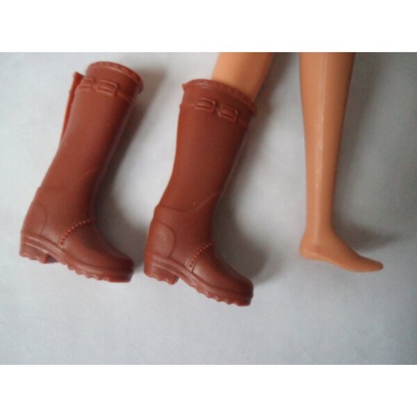 Braune Stiefel mit Plateau für Puppen 28-30 cm