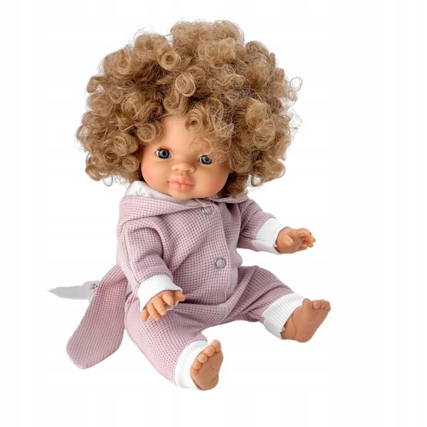 Kombinezon rosa con orecchie da coniglio per bambole 34-38 cm Miniland e Minikane