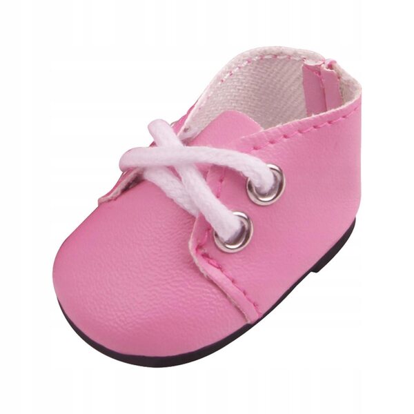 Scarpe in PU rosa per bambole da 14,5 pollici, moda e comfort
