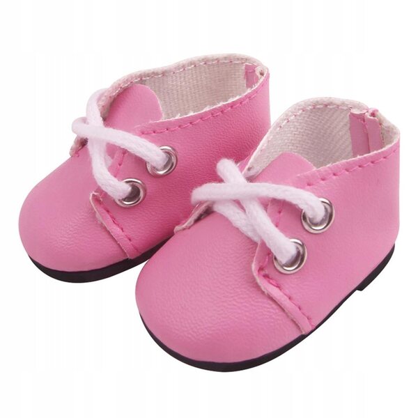 Scarpe in PU rosa per bambole da 14,5 pollici, moda e comfort