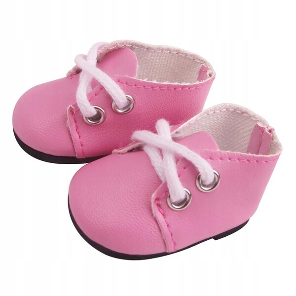 Scarpe in PU rosa per bambole da 14,5 pollici, moda e comfort
