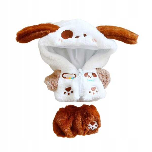 Fleece-Kleidungsset für 7,8 cm große Puppen mit Jacke und Hose mit Reißverschluss