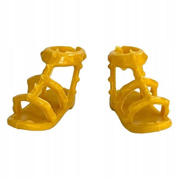 Gelbe flache Sandalen für Barbie- und Steffi-Puppen, 29 cm