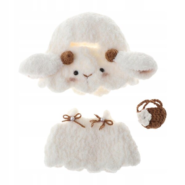 Kleidung für 17-cm-Puppen mit mehrfarbigem Unisex-Schafkostüm
