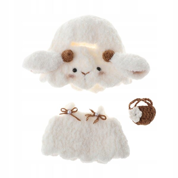 Kleidung für 17-cm-Puppen mit mehrfarbigem Unisex-Schafkostüm