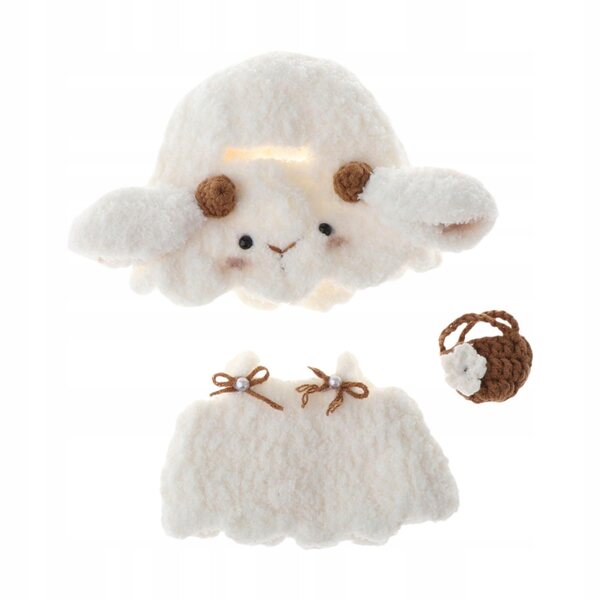 Kleidung für 17-cm-Puppen mit mehrfarbigem Unisex-Schafkostüm