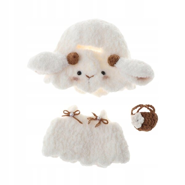 Kleidung für 17-cm-Puppen mit mehrfarbigem Unisex-Schafkostüm