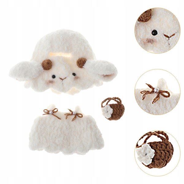 Kleidung für 17-cm-Puppen mit mehrfarbigem Unisex-Schafkostüm