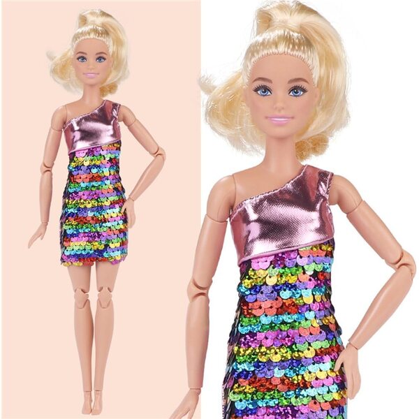 Puppenkleidung 30 cm Paillettenkleid Party Freizeitkostüm 1 Set odulu