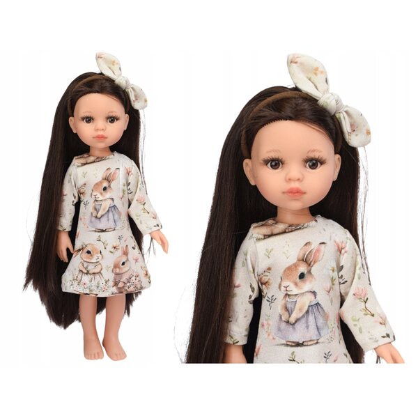 Kleid für Paola Reina 32 cm Puppe mit Stirnband – 2-in-1-Set aus Stoff