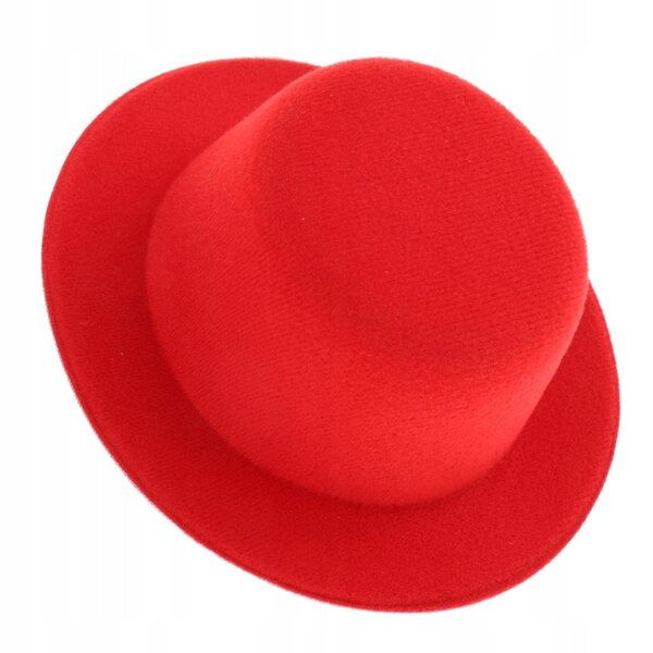 Cappello Elegante in Feltro Rosso per Bambole 1/3 BJD MSD YOSD 13 cm