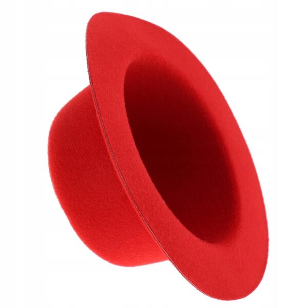 Cappello Elegante in Feltro Rosso per Bambole 1/3 BJD MSD YOSD 13 cm