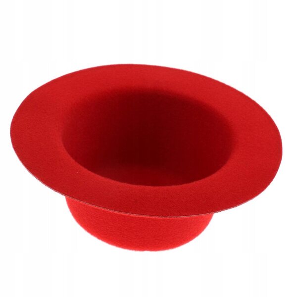 Cappello Elegante in Feltro Rosso per Bambole 1/3 BJD MSD YOSD 13 cm