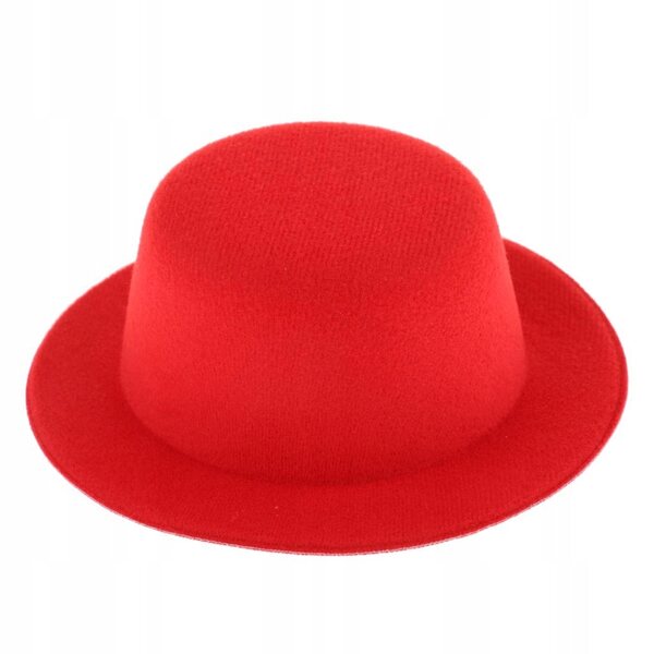 Cappello Elegante in Feltro Rosso per Bambole 1/3 BJD MSD YOSD 13 cm