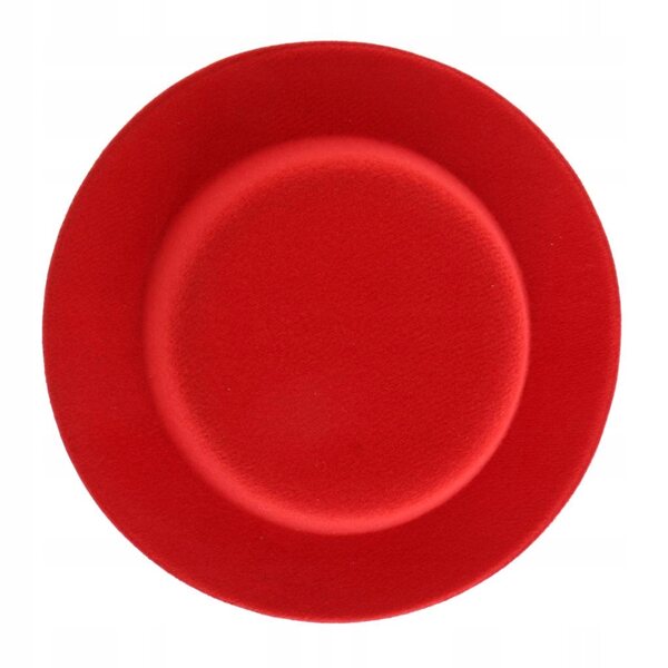 Cappello Elegante in Feltro Rosso per Bambole 1/3 BJD MSD YOSD 13 cm
