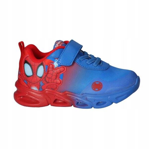 Scarpe LED Spider-Man per bambini, luci lampeggianti, taglia 24, design urbano