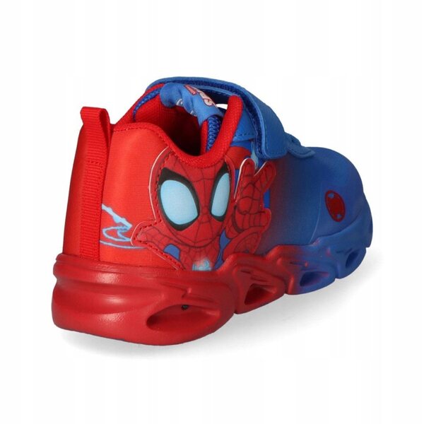 Scarpe LED Spider-Man per bambini, luci lampeggianti, taglia 24, design urbano