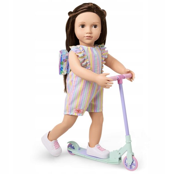 Bekleidungsset für Our Generation-Puppen mit Ride the Rainbow 46 cm Roller
