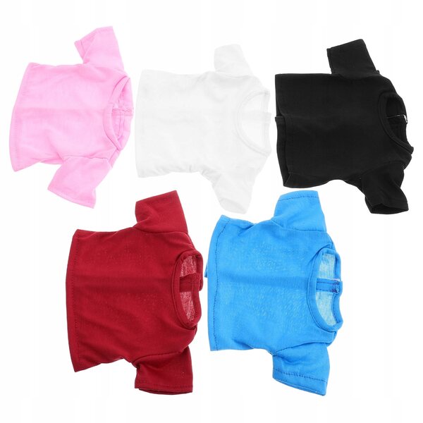 Set 4 T-shirt colorati in tessuto morbido per bambole da 45 cm 18 pollici