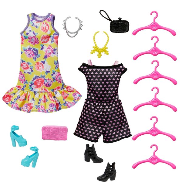 Barbie Fashion Garderobe mit Kleiderbügeln – Spielset für Mädchen ab 3 Jahren