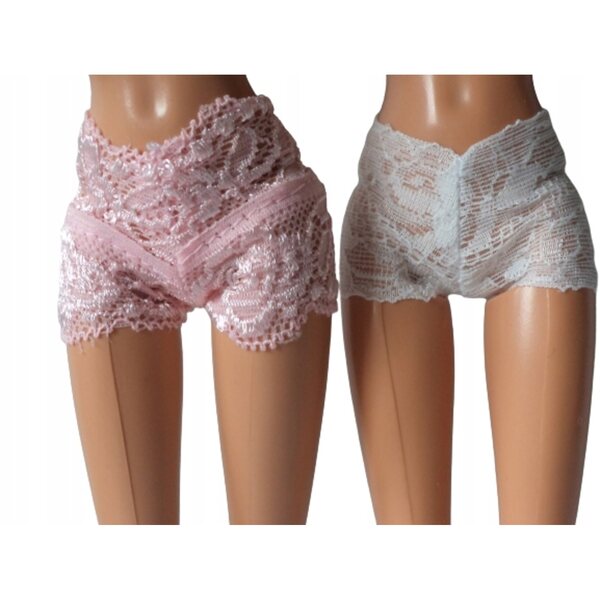 Miniature biancheria intima per bambole Barbie e Steffi - 2 paia di mutandine elastiche