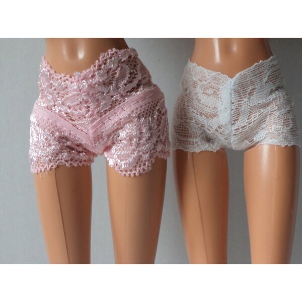 Miniature biancheria intima per bambole Barbie e Steffi - 2 paia di mutandine elastiche