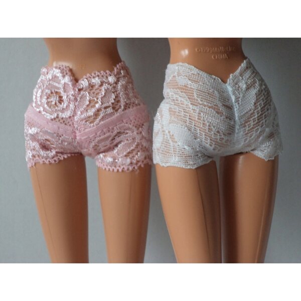 Miniature biancheria intima per bambole Barbie e Steffi - 2 paia di mutandine elastiche