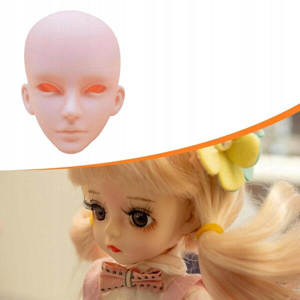 Lilafarbener BJD-Kopf 1/3 60 cm für Puppenherstellung und Fotografie mit zu öffnendem Deckel