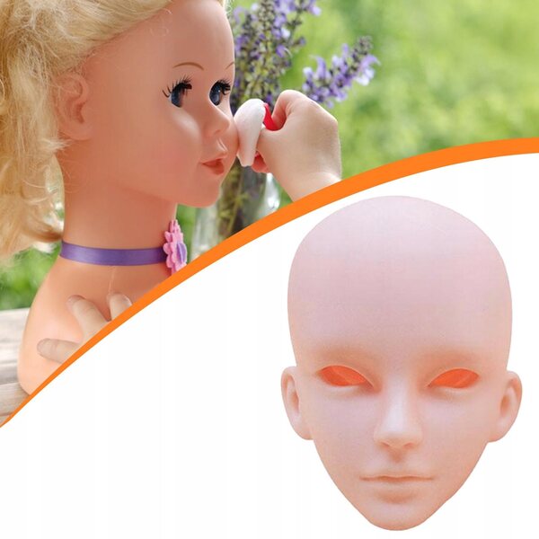 Lilafarbener BJD-Kopf 1/3 60 cm für Puppenherstellung und Fotografie mit zu öffnendem Deckel
