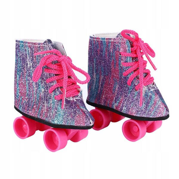 Bunte Rollschuhe für 18-Zoll-Puppen – modisches Spielzeug-Accessoire