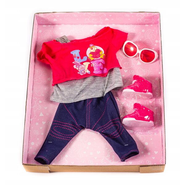 Neugeborenen-Puppenkleidung mit Midex-Hose, Schuhen und Brille