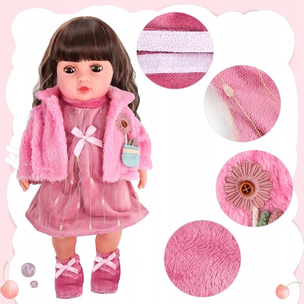 Kleidungsset für Puppen 43–48 cm: Kleid, Mantel und Socken für kreatives Spielen