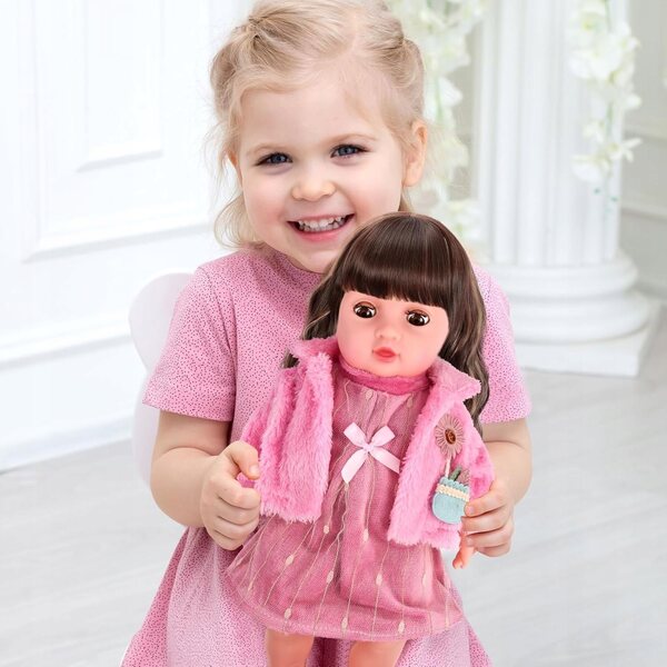 Kleidungsset für Puppen 43–48 cm: Kleid, Mantel und Socken für kreatives Spielen