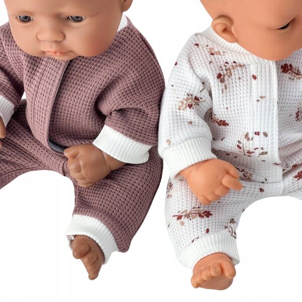 Fußloser Pyjama mit Zweigen für Minikane 28 cm und Miniland 32 cm Puppe