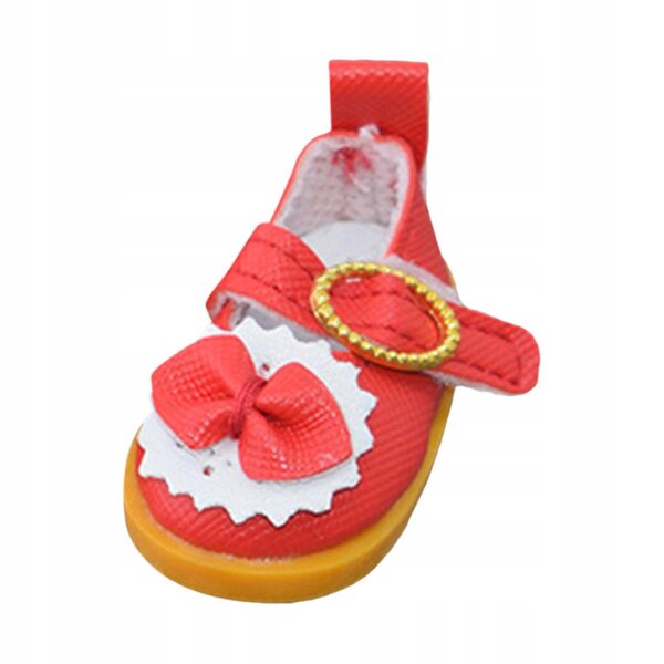 Scarpe per bambole in peluche: accessori rossi, morbidi e resistenti per foto e gioco