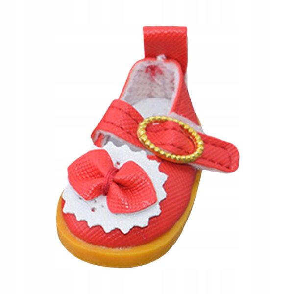 Scarpe per bambole in peluche: accessori rossi, morbidi e resistenti per foto e gioco