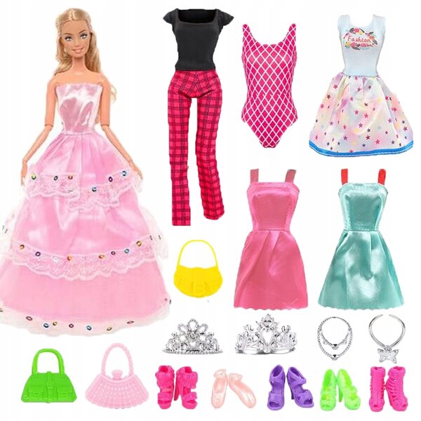 Set Abiti e Accessori per Bambole 28-30 cm – Vestiti Eleganti e Casual Colorati