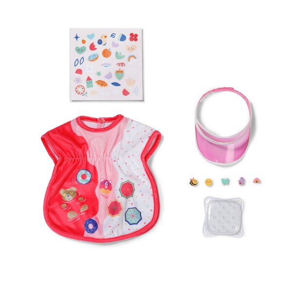 BABY born Set Spiaggia per Bambole 43 cm Abbigliamento Estivo Colorato