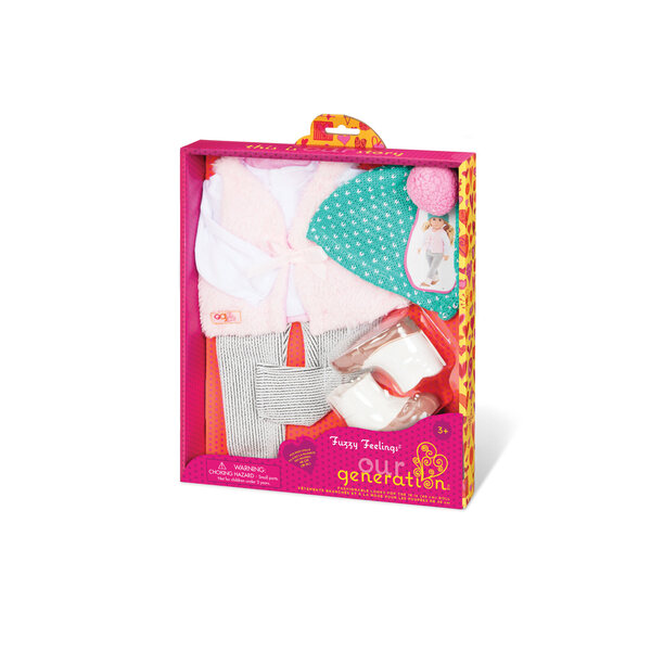 Our Generation Set Abbigliamento per Bambole 46 cm con Gilet e Cappello Peloso