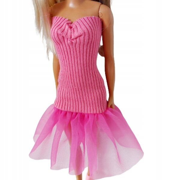 Puppenkleidungsset mit elastischem Kleid, hergestellt in Polen, 30 cm