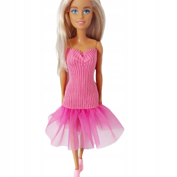 Puppenkleidungsset mit elastischem Kleid, hergestellt in Polen, 30 cm