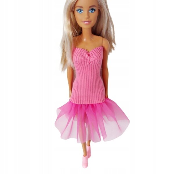 Puppenkleidungsset mit elastischem Kleid, hergestellt in Polen, 30 cm